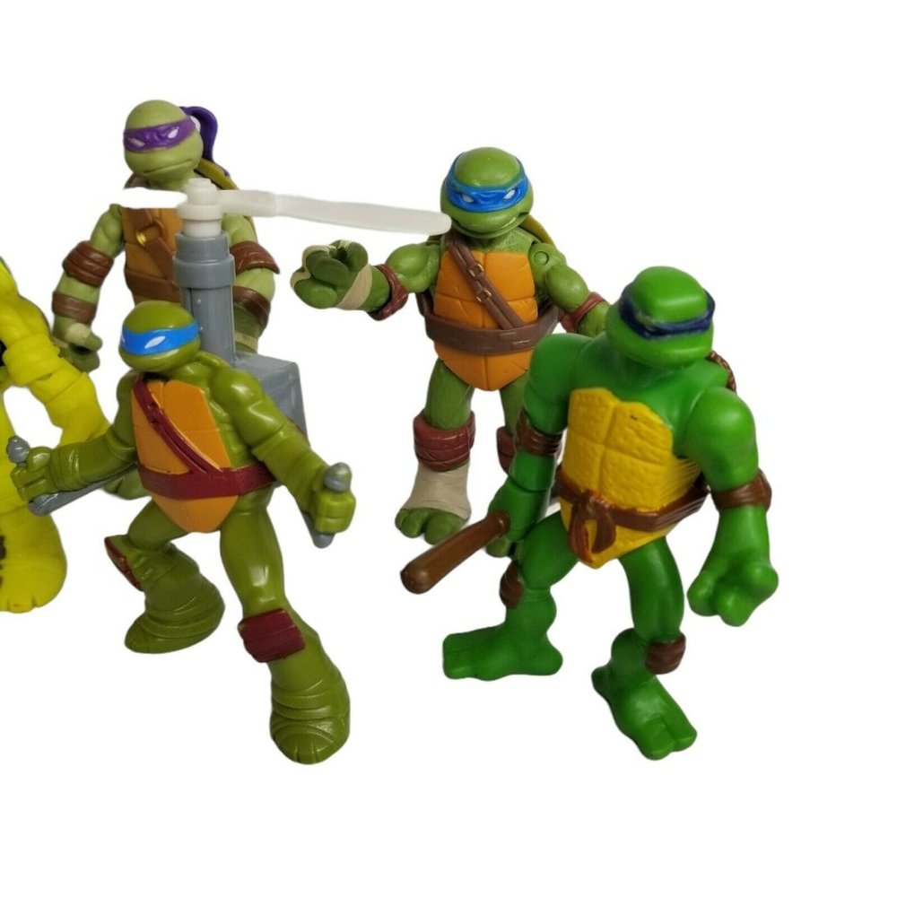 Teenage Mutant Ninja Turtles Action Figure Toy Lot 2012 Viacom 4 inches TMNT - Picture 2 of 8